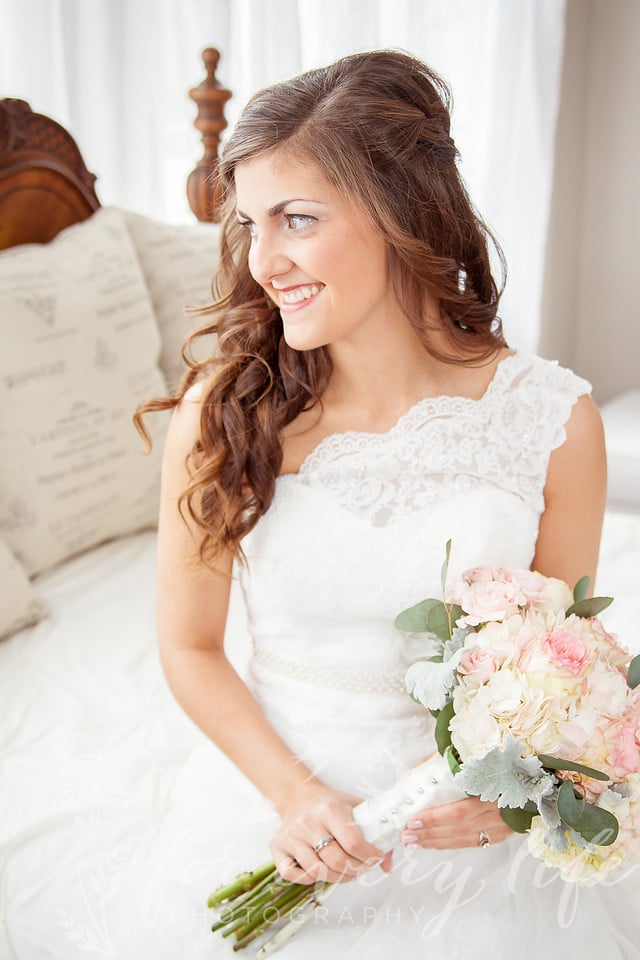 Bride in wedding gown